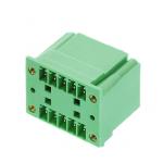 3.50mm & 3.81mm Female Pluggable terminal block Right Angle With Fixed hole